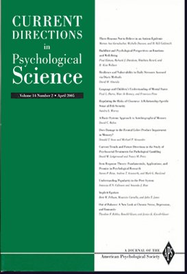 Current Directions In Psychological Science – HELINET – From RGUHS ...